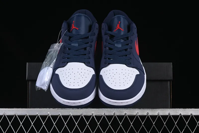 All categories Air Jordan Jordan series basketball shoes Air Jordan 1 Low Air Jordan 1 Low AJ1 Joe 1 Patriot blue and red low-top cultural and leisure sports sneakers CZ8454-400